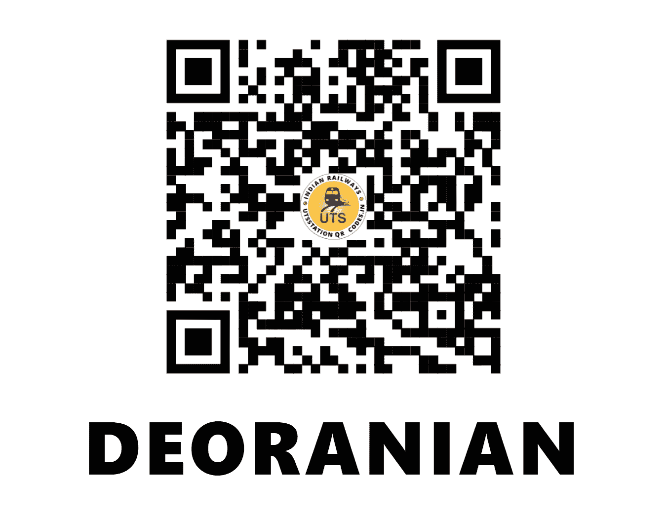 UTS QR Code for DEORANIAN - DRN (NE - UTTAR PRADESH)
